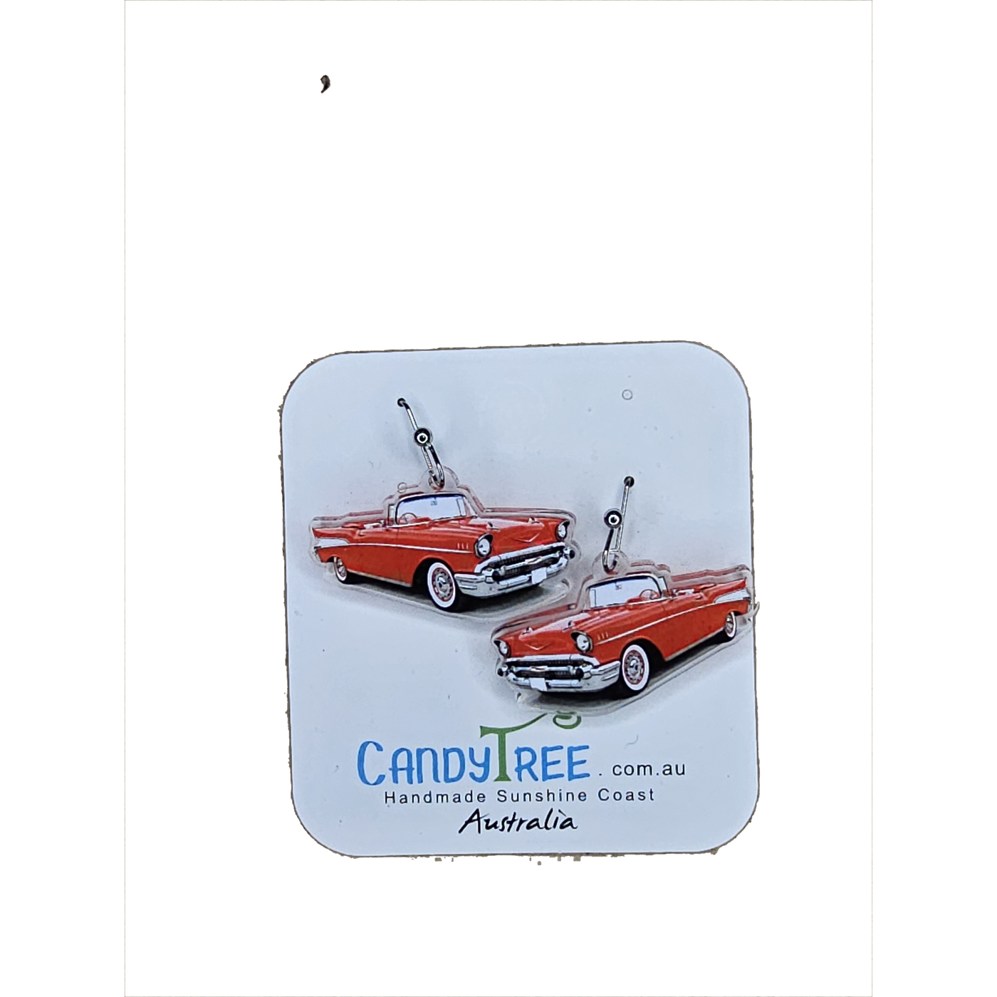 Red 57 Chevy Dangle Earrings