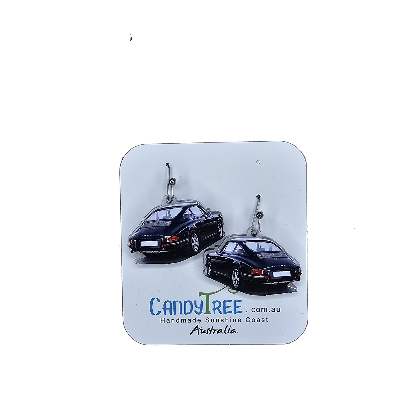 Black Porsche Classic Dangle Earrings